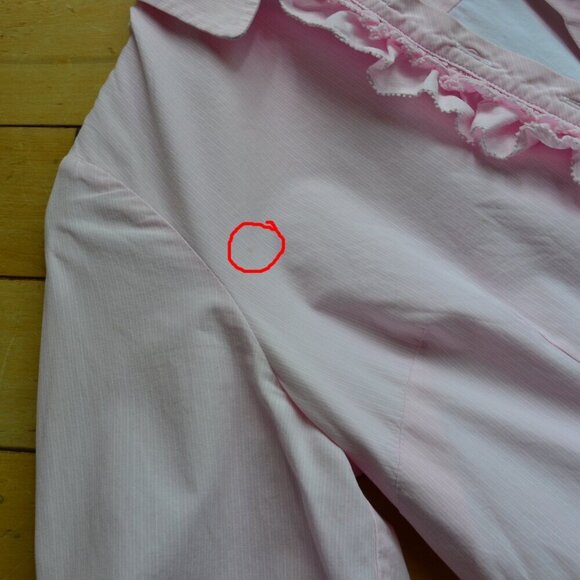 Lilly Pulitzer Pink Pinstripe Ruffle Collar Dress Long Sleeve Size 0 - Picture 8 of 14